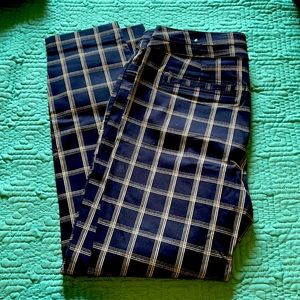 Navy slacks, large short, never worn
